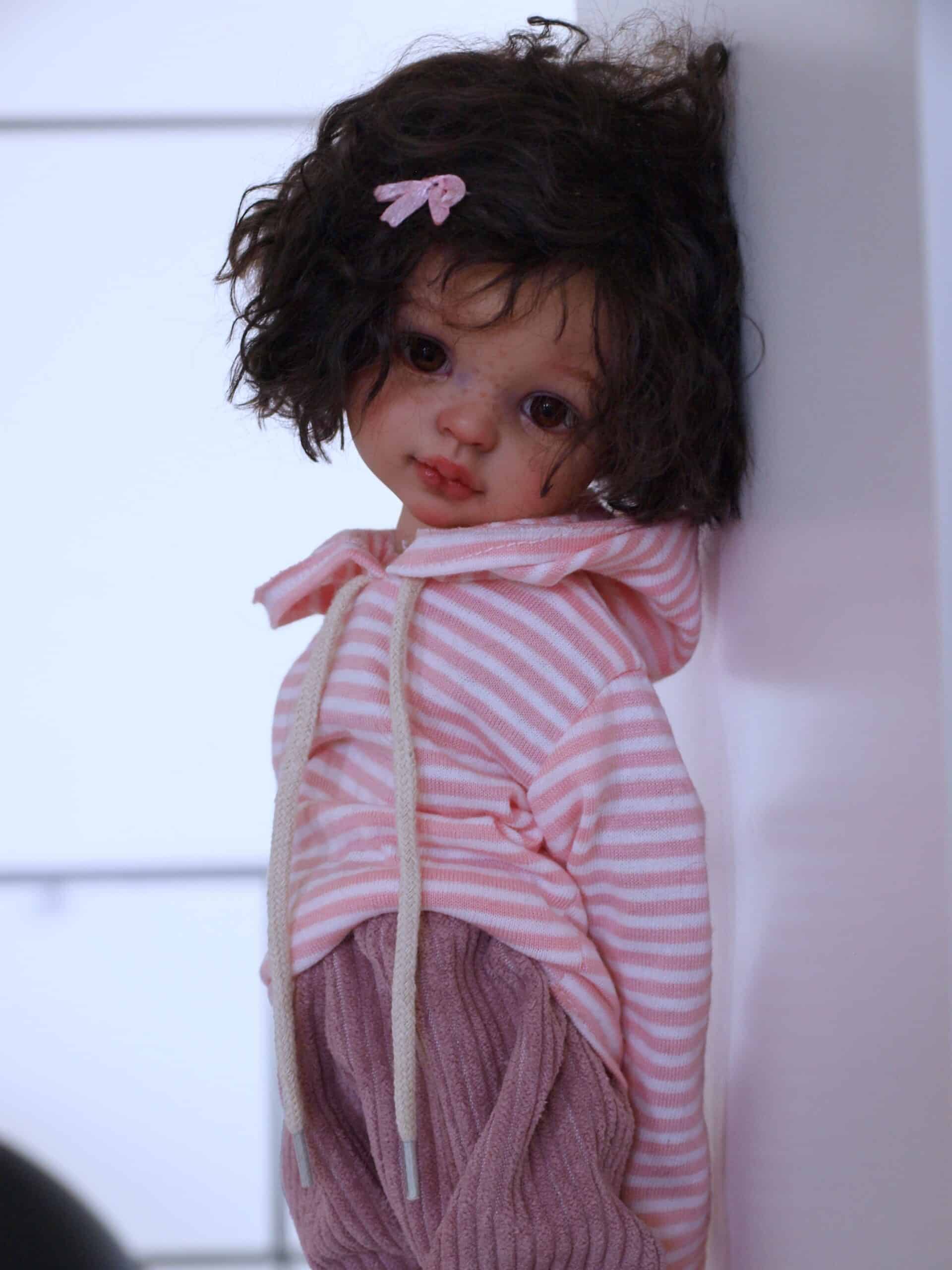 custom paola reina doll dark hair new makeup