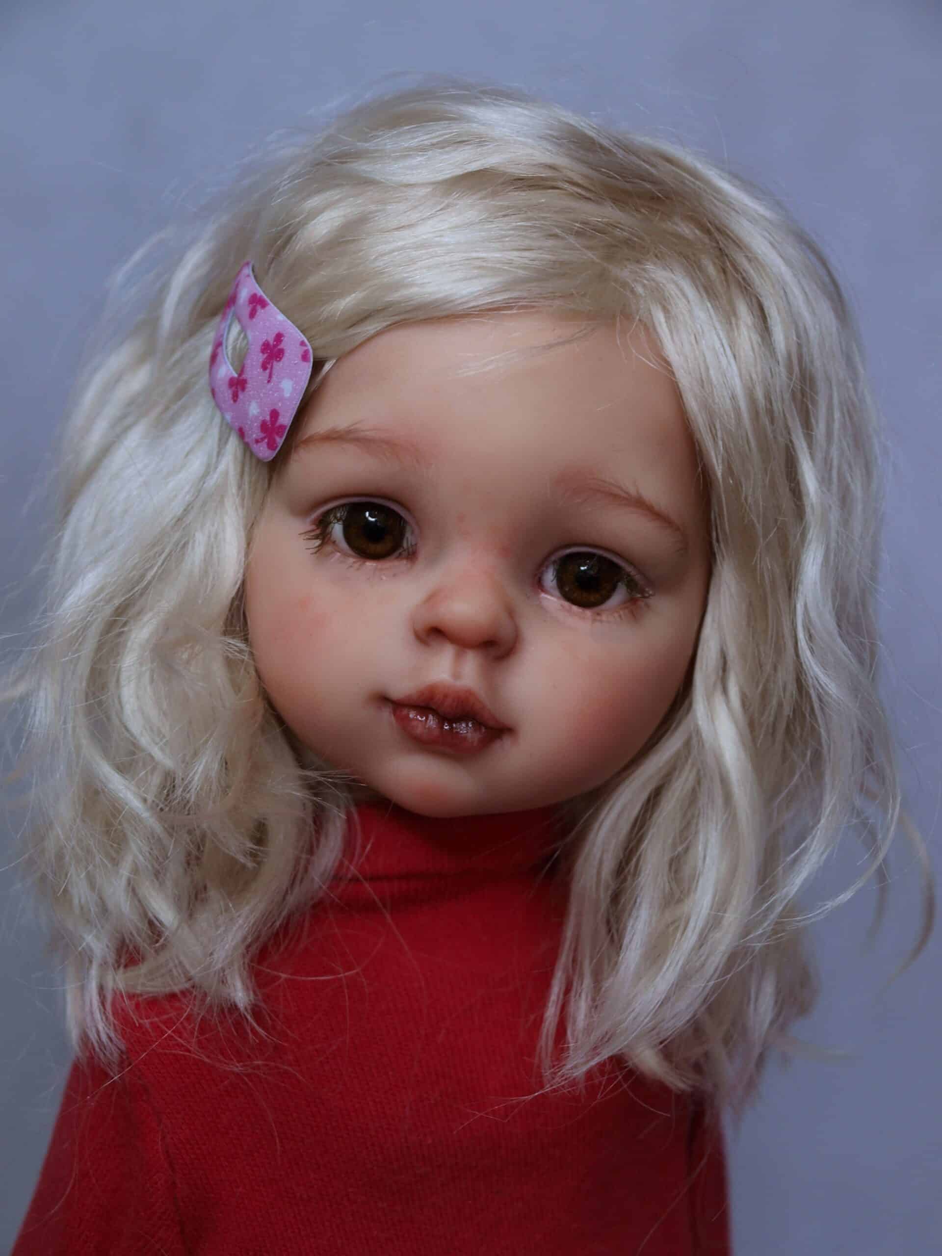 custom paola reina doll in winter outfit ooak