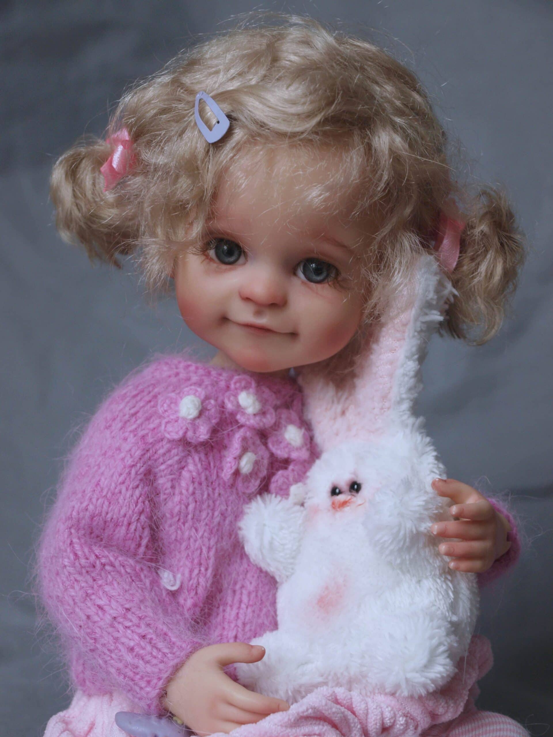 custom paola reina doll pink sweater handmade
