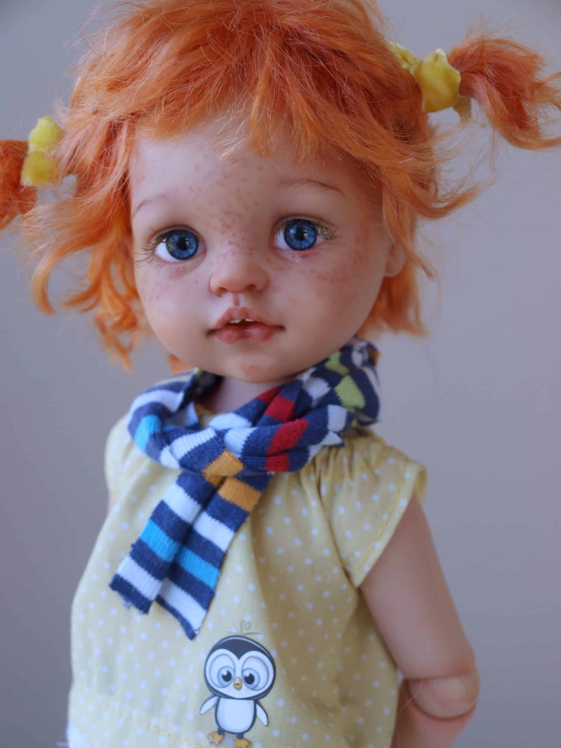 custom paola reina doll red haired blue eyes ooa