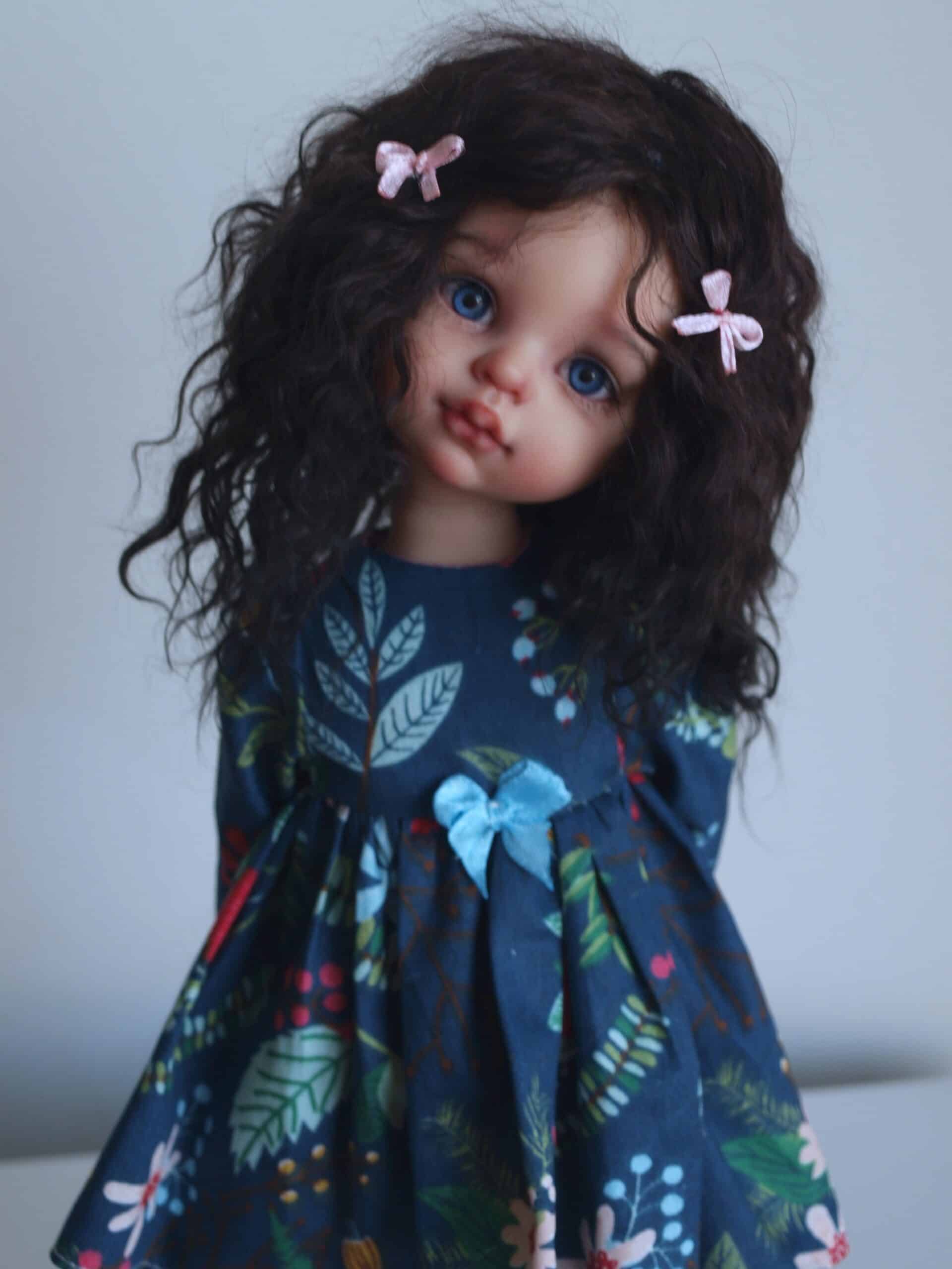 handmade paola reina doll with new look blue dress