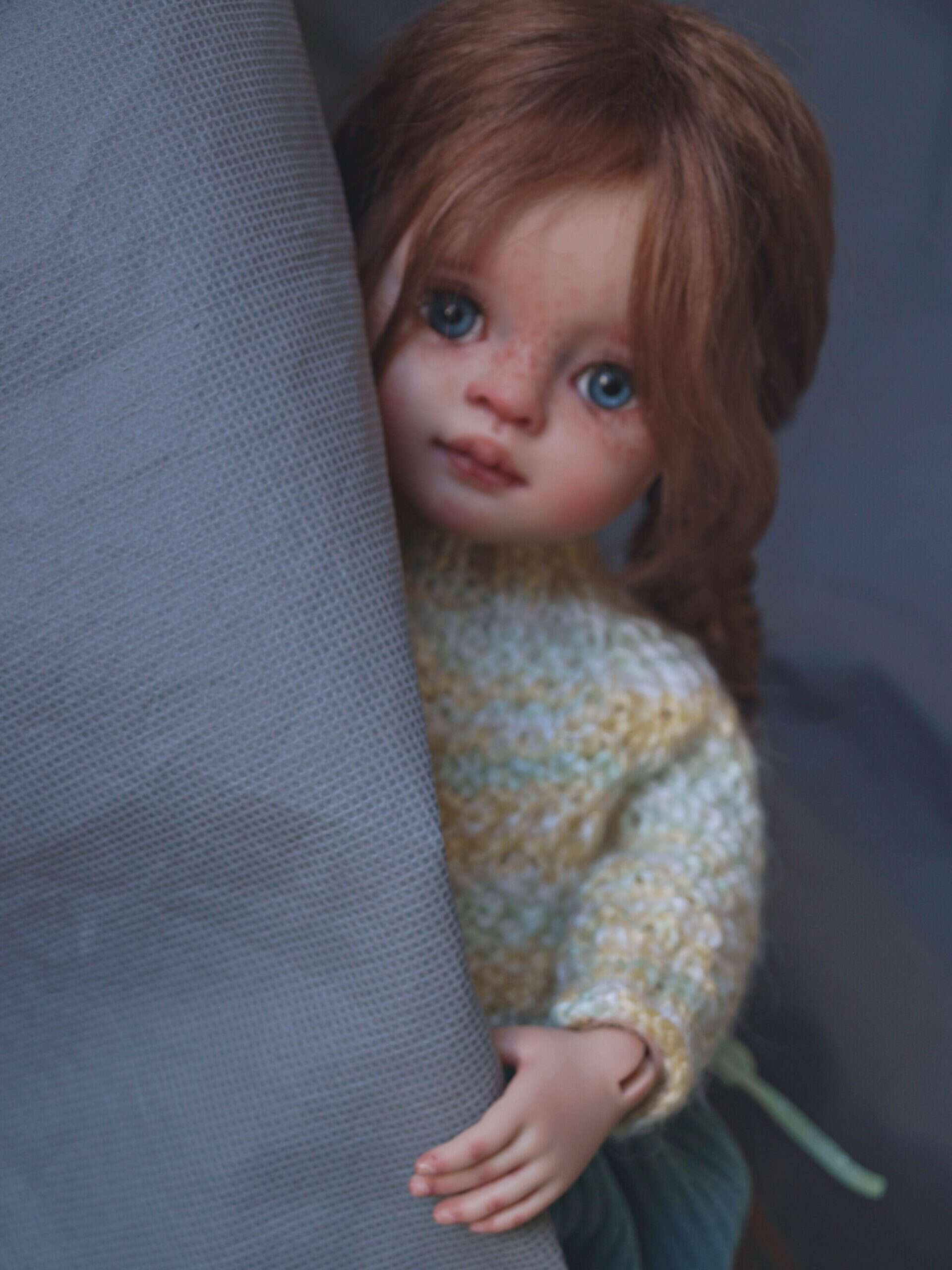 paola reina ooak doll blue eyes in sweater